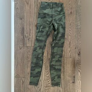 Green Camo Lululemon Align Leggings